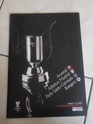 Emirates Cup 2009 program like new, authentic
