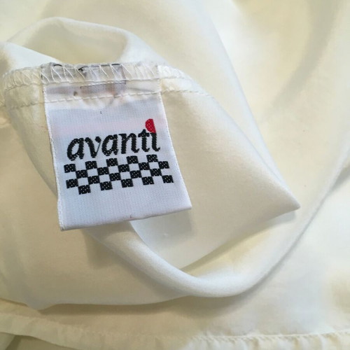 Avanti 100% silk shirt XL, white-ecru