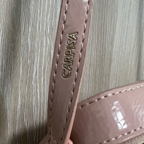 Carpisa crossbody bag new, soft pink with patent texture