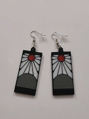 3D printed Demon Slayer earrings new