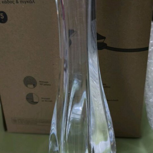 Set of 3 crystal decorations, 1 crystal ashtray and 1 glass decoration