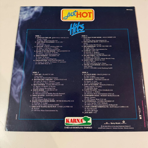 Just Hot Hits double record used, 1990