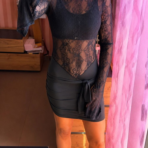 Musera Black Lace Mini Dress New with Tags Size S/M
