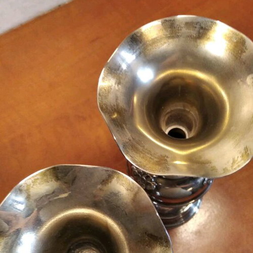 Silver-plated decorative items like new, set of 2 pieces