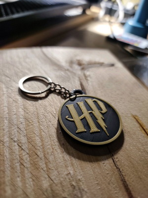 Harry Potter 3d printed keychain new with embossed logo