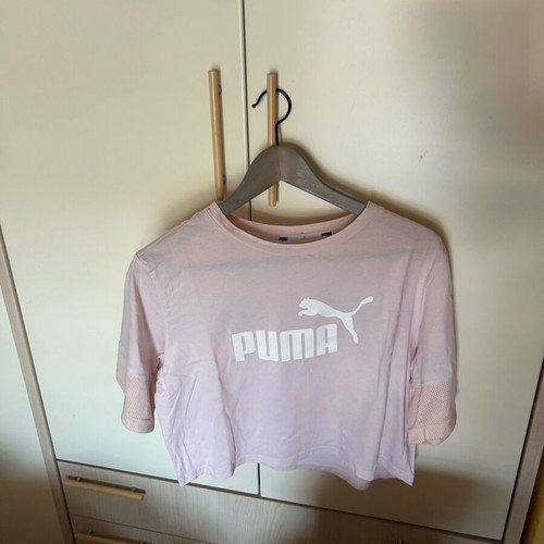 Puma cropped shirt like new, pink, size M