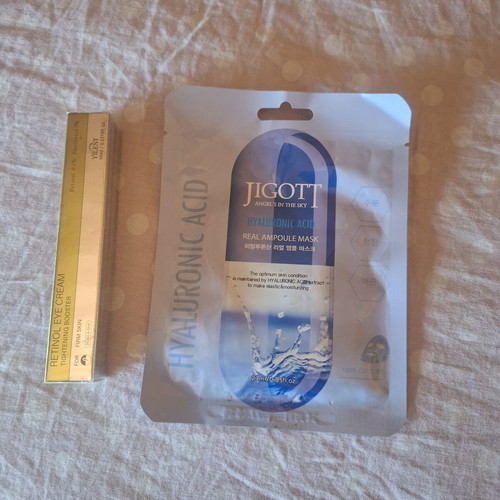 Retinol Eye Cream and Hyaluronic Acid Mask new, anti-aging