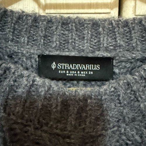 Stradivarius women's sweater like new, gray and blue, size S