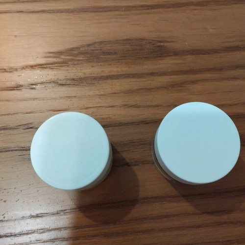 Glass jars used from moisturizing creams, set of 2