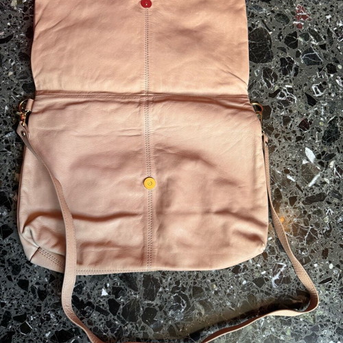 Zara leather shoulder bag pink like new