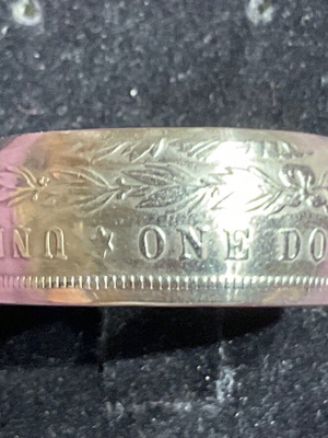 Δαχτυλίδι Silver One Dollar σπάνιο ασημένιο του 1878 Morgan Silver Dollar