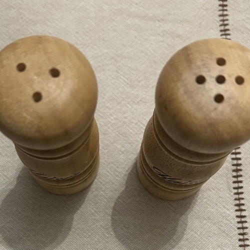 Kaiser wooden salt and pepper set new in packaging
