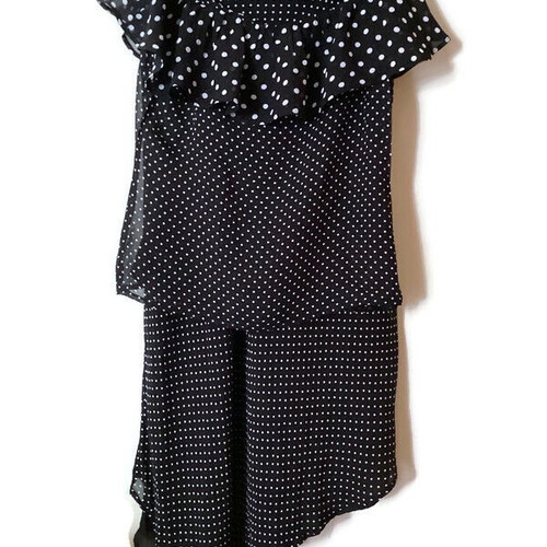 Polka Dot Skirt and Blouse Set Like New, Retro Elegance