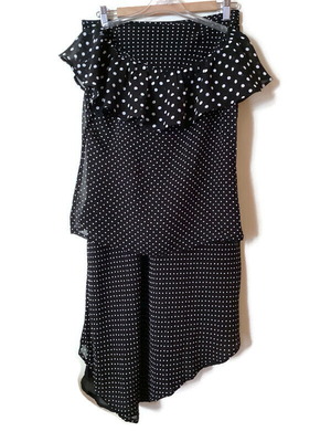 Polka Dot Skirt and Blouse Set Like New, Retro Elegance