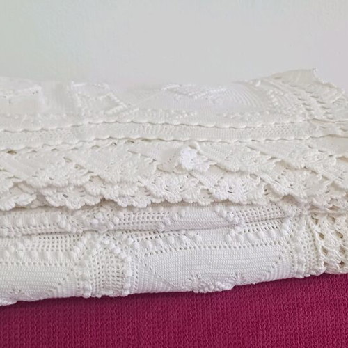 Κουβέρτα χειροποίητη 100% βαμβακερή boho, 180x200, καινούργια