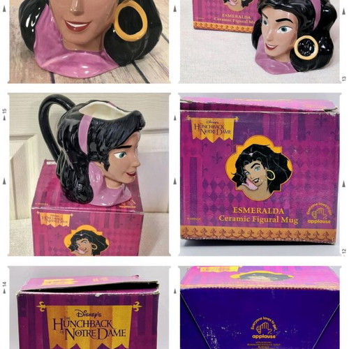 Large collectible vintage 3D Esmeralda Disney mug new