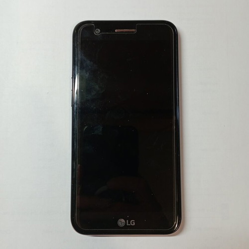 LG K10 2017 smartphone used with case and screen protector