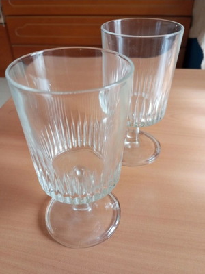 Drink glasses new, set of 2, 1970s, 14cm height