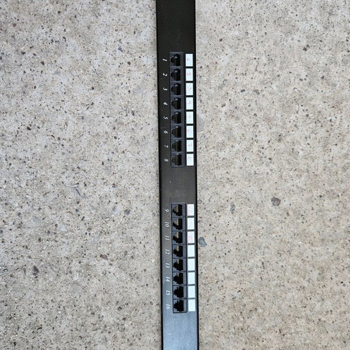 Patch Panel Cat.5e 16 Ports Used, Black
