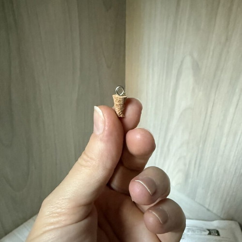 Mini corks with metal eye hook for crafts