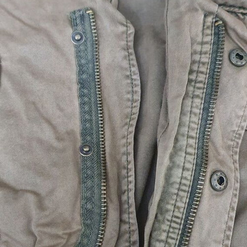 Zara jacket with studs, khaki green, size L