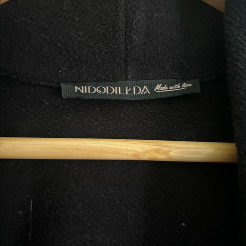 Nidodileda cardigan black with fringes like new