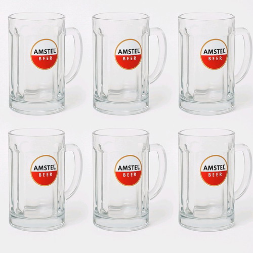 Amstel Beer set of 6 glasses new, collectible