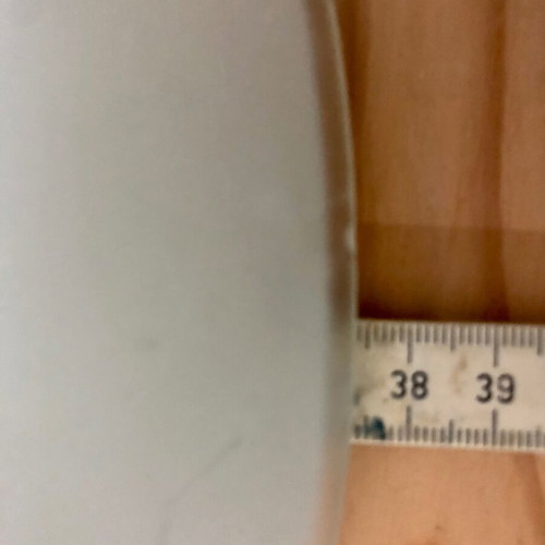 Ceiling light glass white used Ø37.5 with metal base and chrome clip