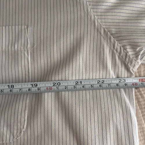 Prince Oliver men's white striped shirt used, long sleeve