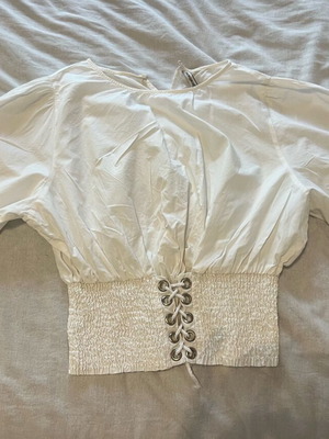 Stradivarius corset shirt Zara white like new for S/M
