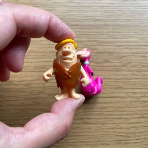 The Flintstones Kinder Surprise figures used, 2 pieces from 1994
