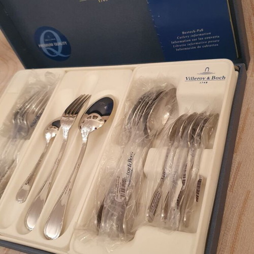 Villeroy & Boch 1748 set with 6 forks, 6 spoons and 6 teaspoons new