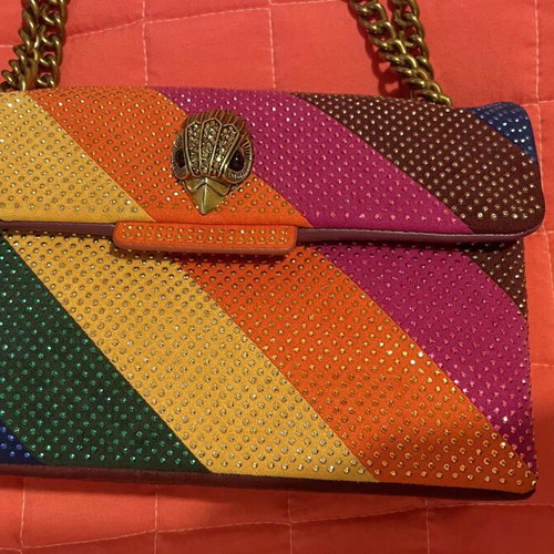 Kurt Geiger Small Kensington shoulder bag multicolor rainbow design like new
