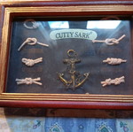 Memorabilia frame used with rare nautical knots