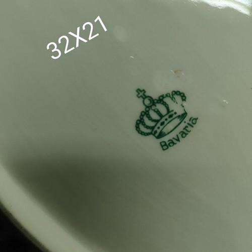 Vintage porcelain Bavaria platter with duck design used