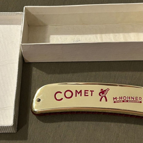 M. Hohner Comet Vintage Harmonica used with original Minion box