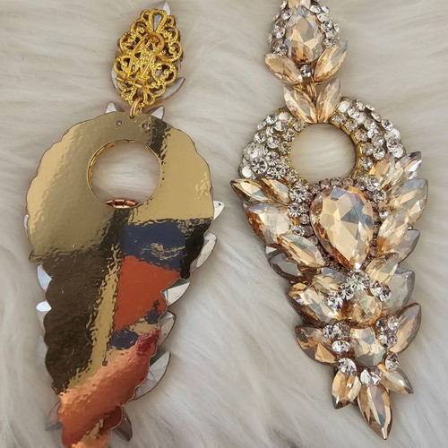Helenadia earrings new, handmade with stones