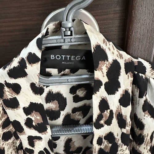 Bottega Veneta Women's Leopard Print Wrap Bodysuit like new