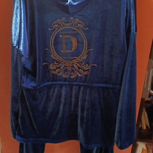 Damiano Milano velvet tracksuit blue navy like new