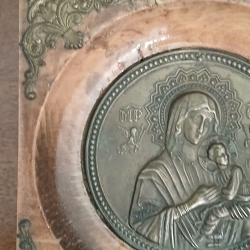 Icon of Panagia Mitir Theou 10x10 cm like new