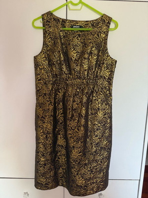 DKNY brocade dress like new, gold color size M