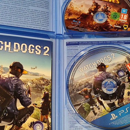 The Dwarves and Watch Dogs 2 PS4 games used, pack of 2