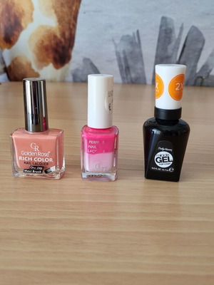 Σετ 3 βερνίκια νυχιών Sally Hansen, Golden Rose, GT σαν καινούργιο