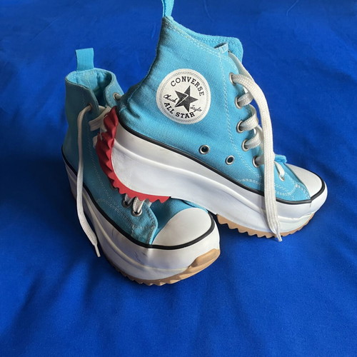 All Star Converse platform sole shoes JW Anderson, turquoise, size 39