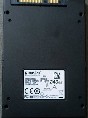 Kingston SA400S37/240G SSD 240GB μεταχειρισμένος, υγεία 90%