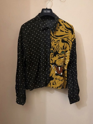 Zara риза с тигър и точки, 100% вискоза