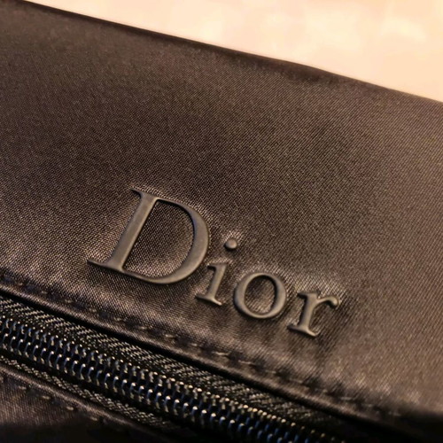 Dior cosmetic pouch new, black and silver, practical design