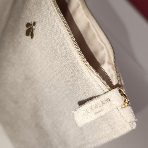 Guerlain makeup bag like new, white