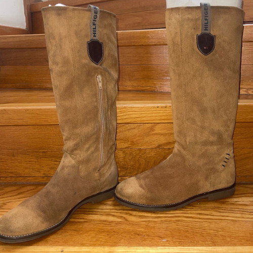Tommy Hilfiger suede boots used, yellow, size 39