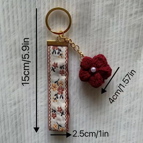 Handmade keychain with flower new